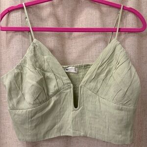 Elodie Mint Green Smocked Top